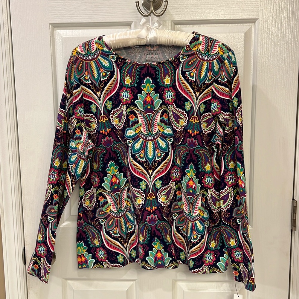 Talbots long sleeve cotton spandex tee